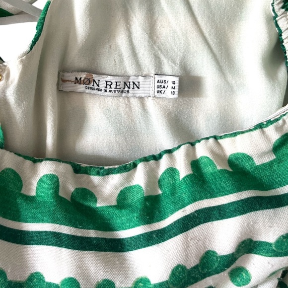 Mon Renn Losas Maxi Dress in Emerald Tile Size M - Picture 6 of 9